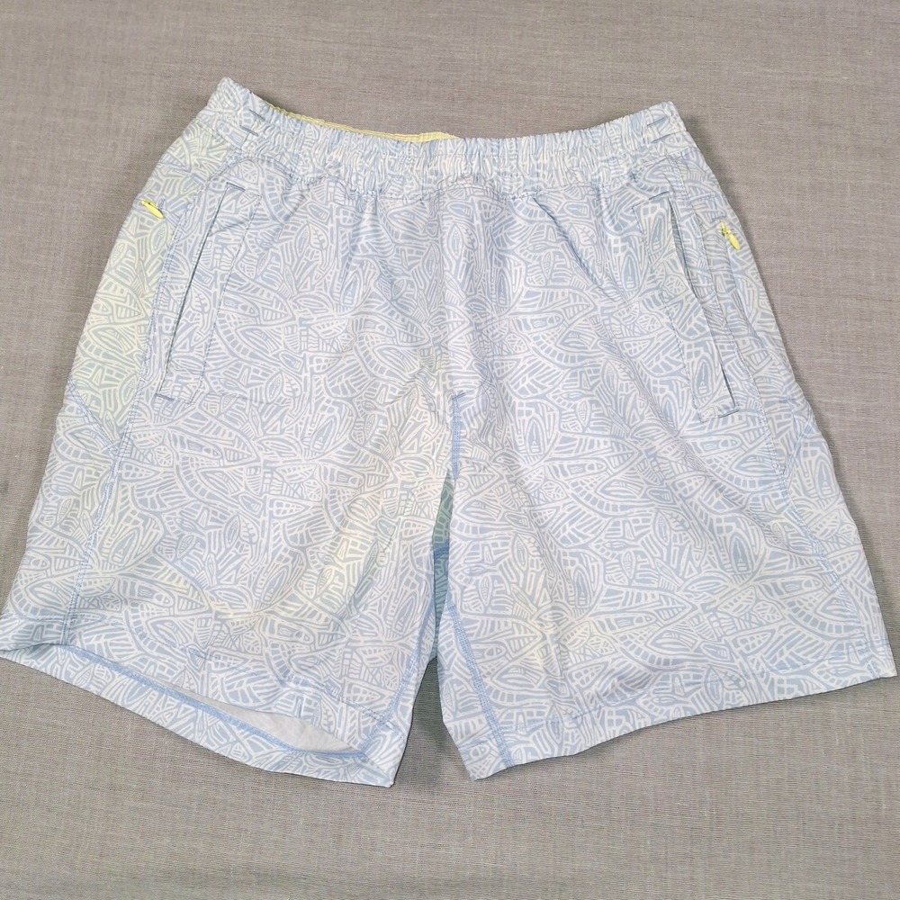 Bird Dogs: Brad Schittz lined Swim Trunk Medium-calssic, light blue and white